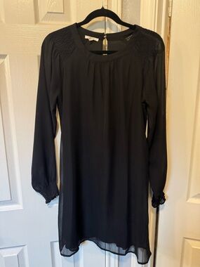 Maurices Black Long-Sleeve Shift Dress